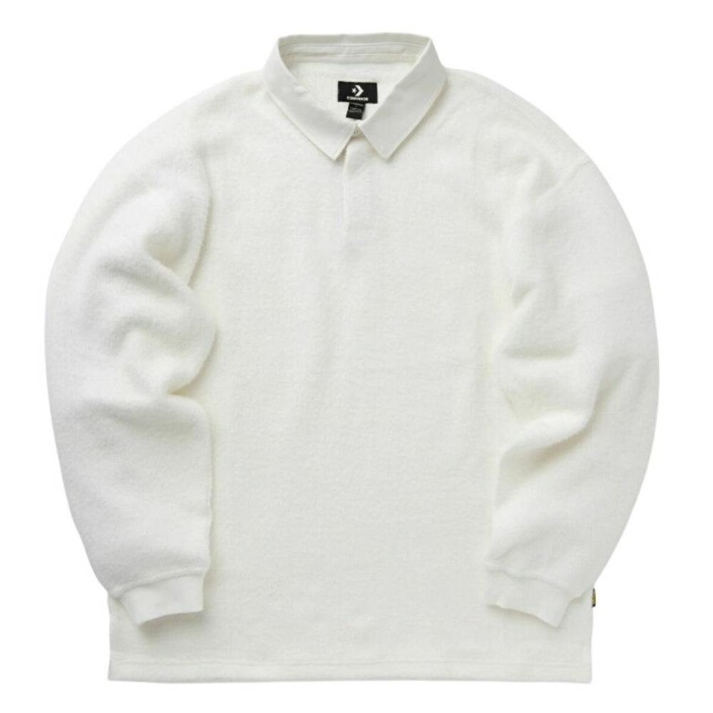 Converse X Irak Rugby Long Sleeve Polo Shirt White 10027809-A01  XL